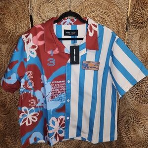 HOMME+FEMME XLARGE Button shirt